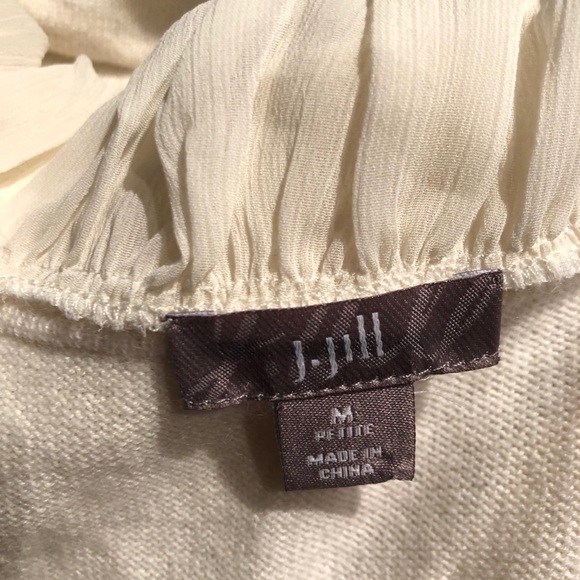 Elegant J Jill cream cardigan with 3/4 sleeves - Picture 7 of 7
